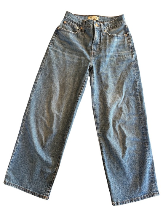 Madewell Denim - LIKE NEW Madewell The Perfect Vintage Wide Leg Crop Light Blue Denim Jeans 24P